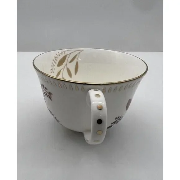 New Anthropologie Harvest Foliage Mug Stoneware Floral Single Replacement - Picture 4 of 5
